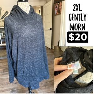 LuLaRoe Gray Hoodie Sweater 2XL